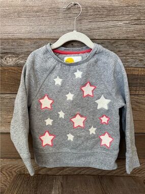 Johnnie B Girls' Gray Star Sweatshirt - 5-6y